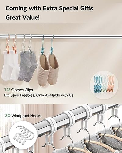 Vikaqi Clothes Drying Rack 95 Inches Folding Outdoor Indoor, Drying Rack - Image 4