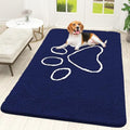 OLANLY Dog Door Mat for Muddy Paws 59x35, Paw Print Design Chenille Mud Mat by OLANLY