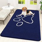 OLANLY Dog Door Mat for Muddy Paws 59x35, Paw Print Design Chenille Mud Mat by OLANLY