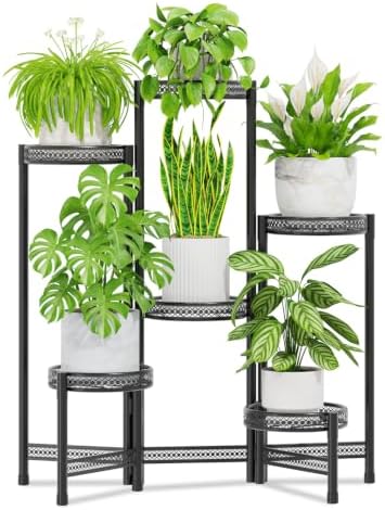 iDavosic.ly Plant Stand Indoor Outdoor, 6 Tier Iron Corner Shelf by iDavosicly