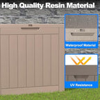 30 Gal Outdoor Storage Box Waterproof Lockable Deck Box Grey - Image 5