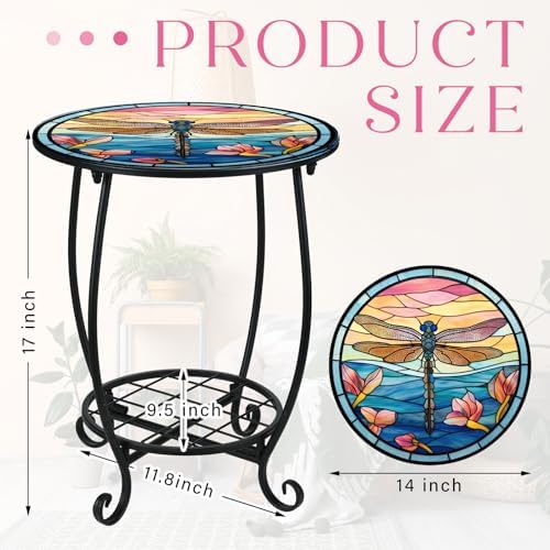 Cinnvoice Outdoor Side Table Small End Patio Porch Table - Image 3