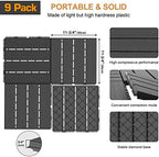 Goovilla Plastic Interlocking Deck Tiles, 9 Pack, Dark Grey - Image 3