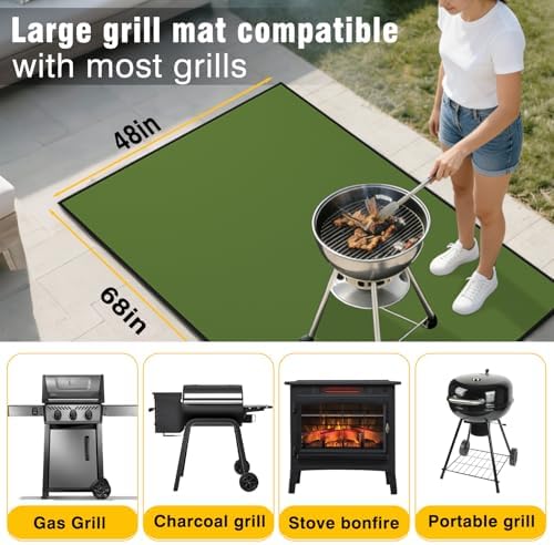 Tamfile 68x48 Inch Grill Mats for Blackstone, Fire Pit Mat for Solo Stove - Image 5
