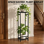 TOSKING 2-Tier Tall & Wide Metal Plant Stand Indoor Outdoor - Image 4