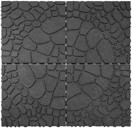 Plastic Interlocking Deck Tiles, 44 Pack | Waterproof, Indoor and Outdoor by Unknown