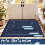 BEQHAUSE Dirt Trapper Door Mat 24" x 36" Non-Slip Washable - Image 2