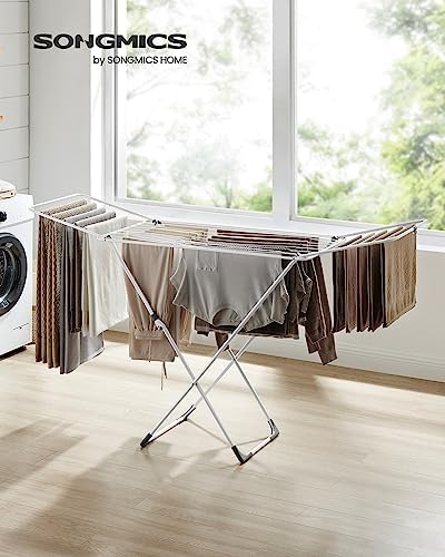 SONGMICS Clothes Drying Rack, Heavy Duty, 2 Gullwings - Image 2