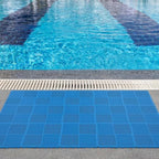 9 Pack Modular Interlocking Tiles Double Non-Slip 12"x12" Blue - Image 2