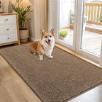OLANLY Dog Door Mat for Muddy Paws 54x32, Super Absorbent Chenille Mud Mat by OLANLY