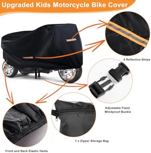 Kids Bike Cover 420D Waterproof Outdoor, - Image 4