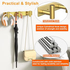 Wall Mounted Coat Rack-3 Hooks, Heavy Duty Stainless Steel Wall Hooks - Image 4