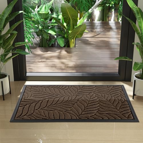 Yimobra Leaf Pattern Door Mat, 36 x 24 in - Image 6