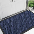Smiry Front Door Mat Outside Entrance, Low Profile Rubber Doormat by Smiry