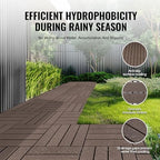 VEVOR Interlocking Deck Tiles Plastic Wood, 27 Pack, Patio Floor Decking - Image 4