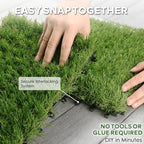 XLX TURF Artificial Grass Tiles Interlocking Outdoor Turf 12"x12" 6 Pack - Image 6