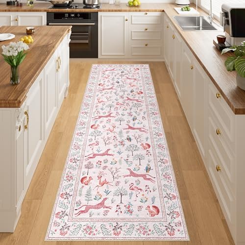 DUKINO 2x10 Kitchen Runner Rug, Soft Non Slip Animal Washable Rug - Image 5