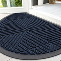 Smiry Half Circle Front Door Mat Outside Entrance, Rubber Doormat by Smiry