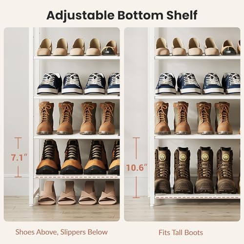 8 Tier Shoe Rack Organizer for 32-40 Pairs, Tall Metal Shoe Storage Shelf - Image 5