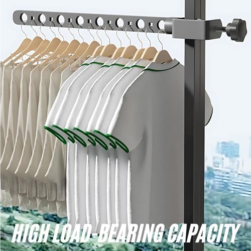 Foldable Indoor/Outdoor Basic 7-Hole Clothes Drying Rack - Image 5