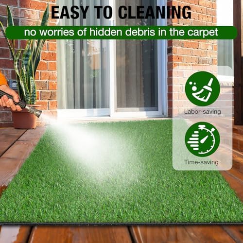 XLX TURF Washable Artificial Grass Rug Indoor Outdoor 3FTX5FT Realistic Low - Image 6