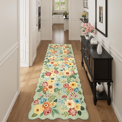 DUKINO 2x10 Runner Rug for Hallway, Washable Kitchen Rug Non Slip by DUKINO