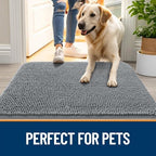 OLANLY Dog Door Mat for Muddy Paws 24x16, Super Absorbent Chenille Mud Mat - Image 6