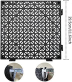 12 Pack Modular Interlocking Cushion 11.6" x 11.6" Rubber Mat Floor Tile Mats - Image 3