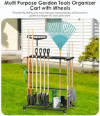 CCCEI Garage Organization with Wheels, Outdoor Gargen Yard Shed Tools Organizer - Image 2