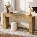 Solid Wood Console Table, 63-Inch Farmhouse Sofa Table Behind Couch - Image 6