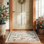 jinchan 2x3 Floral Vintage Washable Accent Entryway Rug by JINCHAN