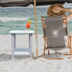 Adirondack Square Outdoor Side Table, 2-Tier Storage Patio Side Table, HDPE End - Image 7