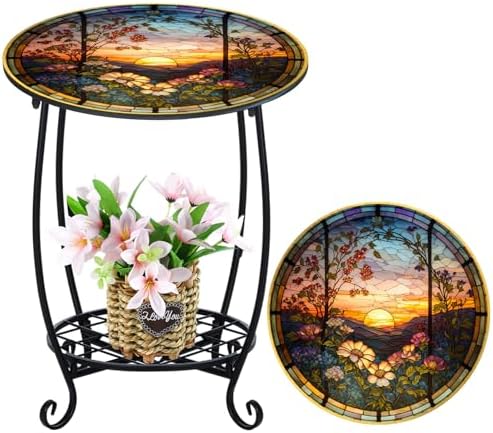 Cinnvoice Outdoor Side Table Small End Patio Porch Table by QinYee