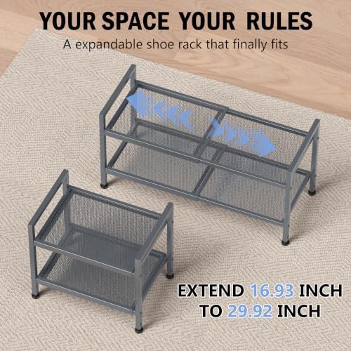 Expandable Shoe Rack for Closet, Shoe Storage - Image 4