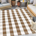 Buffalo Plaid Outdoor Rugs, Layering Rug by BOTTA