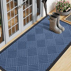 Smiry Front Door Mat Outside Entrance, Natural Rubber Doormat, 71x23 Inch by Smiry