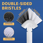 BOOMJOY Grout Brush with Long Handle, Double-Sided with V-Shape Stiff Bristles - Image 3