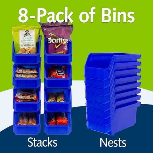 ReadySpace Medium Stackable Plastic Storage Bins - Image 5