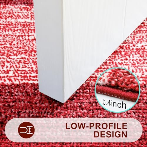 Kitinjoy Indoor Outdoor Door Mat, 47x20 Non-Slip Dirt Trapper Doormats - Image 4