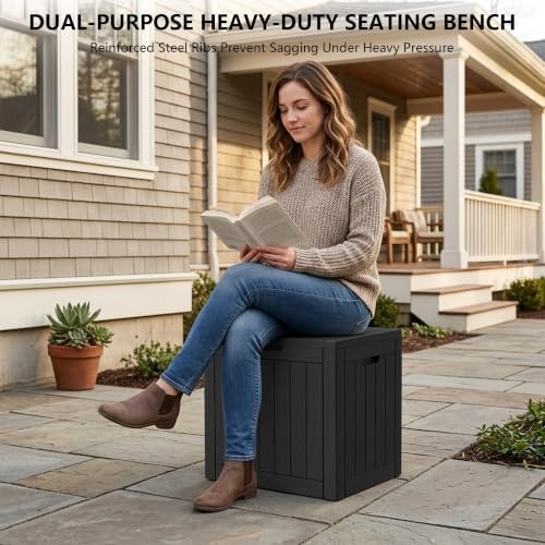 Outdoor Storage Box, 35 Gallon Waterproof Deck Box - Image 6