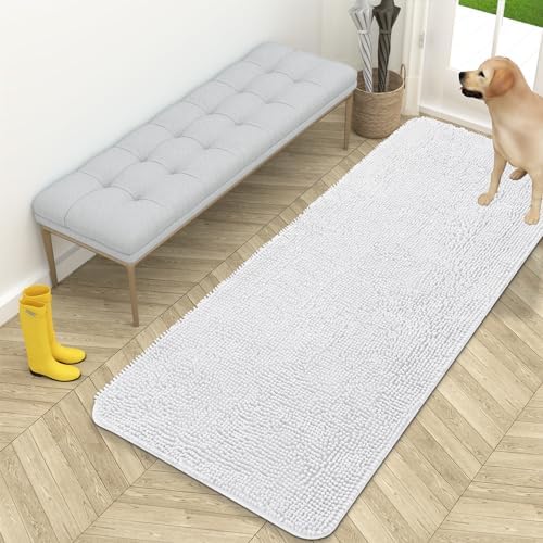 OLANLY Dog Door Mat for Muddy Paws 59x24, Super Absorbent Chenille Mud Mat by OLANLY