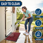 Smiry Front Door Mat Outside Entrance, Natural Rubber Doormat, 29.5x17 Inch - Image 6