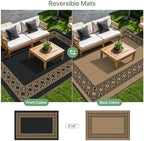 GENIMO Outdoor Rug, Waterproof Plastic Rugs - Image 5