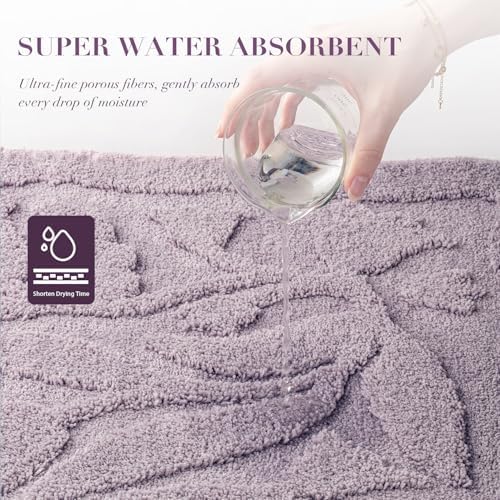 BSICPRO Large ‌Bathroom Rugs, 24x43 Floral Bath Mats - Image 4