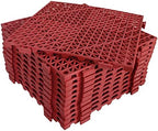 12 Pack Modular Interlocking Cushion 11.6" x 11.6" Rubber Mat Floor Tile Mats - Image 2