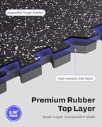 AIRHOP 0.56in Thick 144 Sq Ft Exercise Equipment Mats, 36 Tiles Upgraded Rubber - Image 2