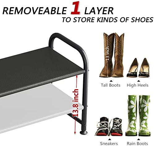 INGIORDAR 2 Tier Long Shoe Rack Organizer - Image 5