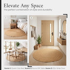 Jute Area Rug 5ft Round Natural Jute Rug - Image 2