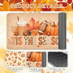 Fall Kitchen Mats Set of 2, Autumn Football Non Slip Kitchen Rug - Image 4