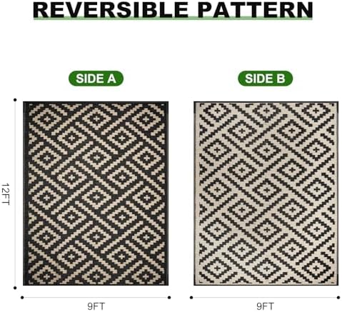 RURALITY Outdoor Rugs 9x12 Feet - Image 2